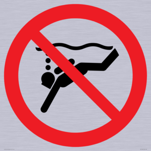 Prohibition: No sub-aqua diving